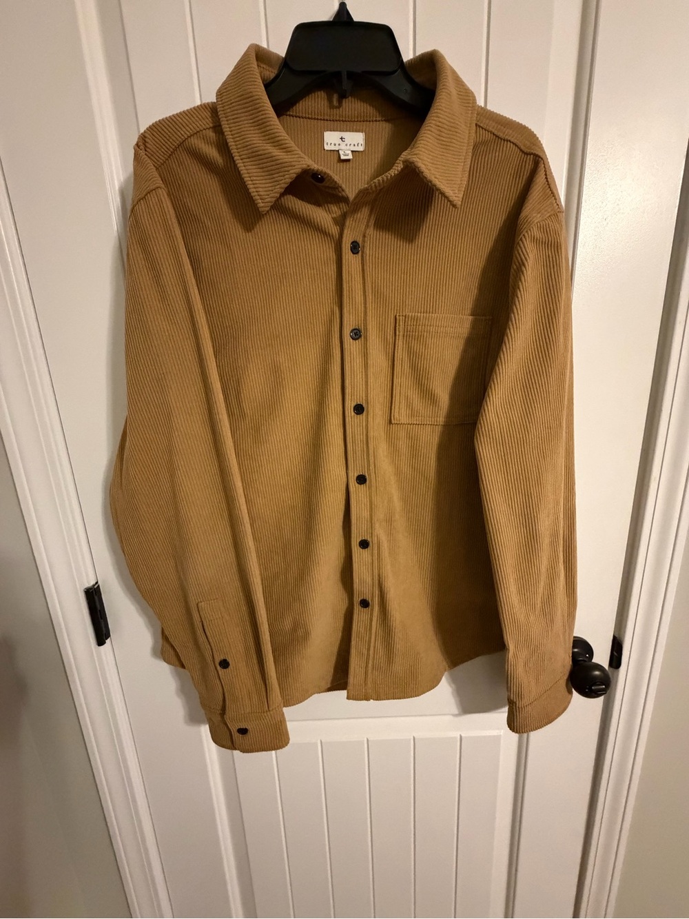 True Craft Camel Corduroy Button-Down Shirt